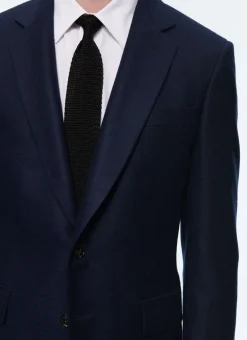 Fursac Basket Weaved Cashmere Jacket Navy Blue Clearance