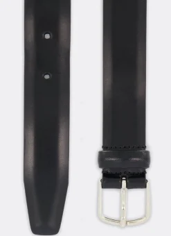 Fursac Black Leather Belt Smooth Black Leather Shop