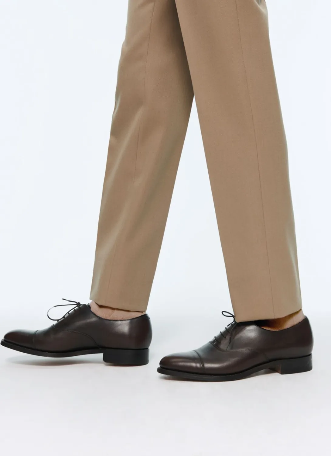 Fursac Brown Leather Oxford Captoe Dark Brown Cheap