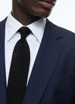 Fursac Certified Fresco Wool Fitted Jacket Navy Blue Cheap