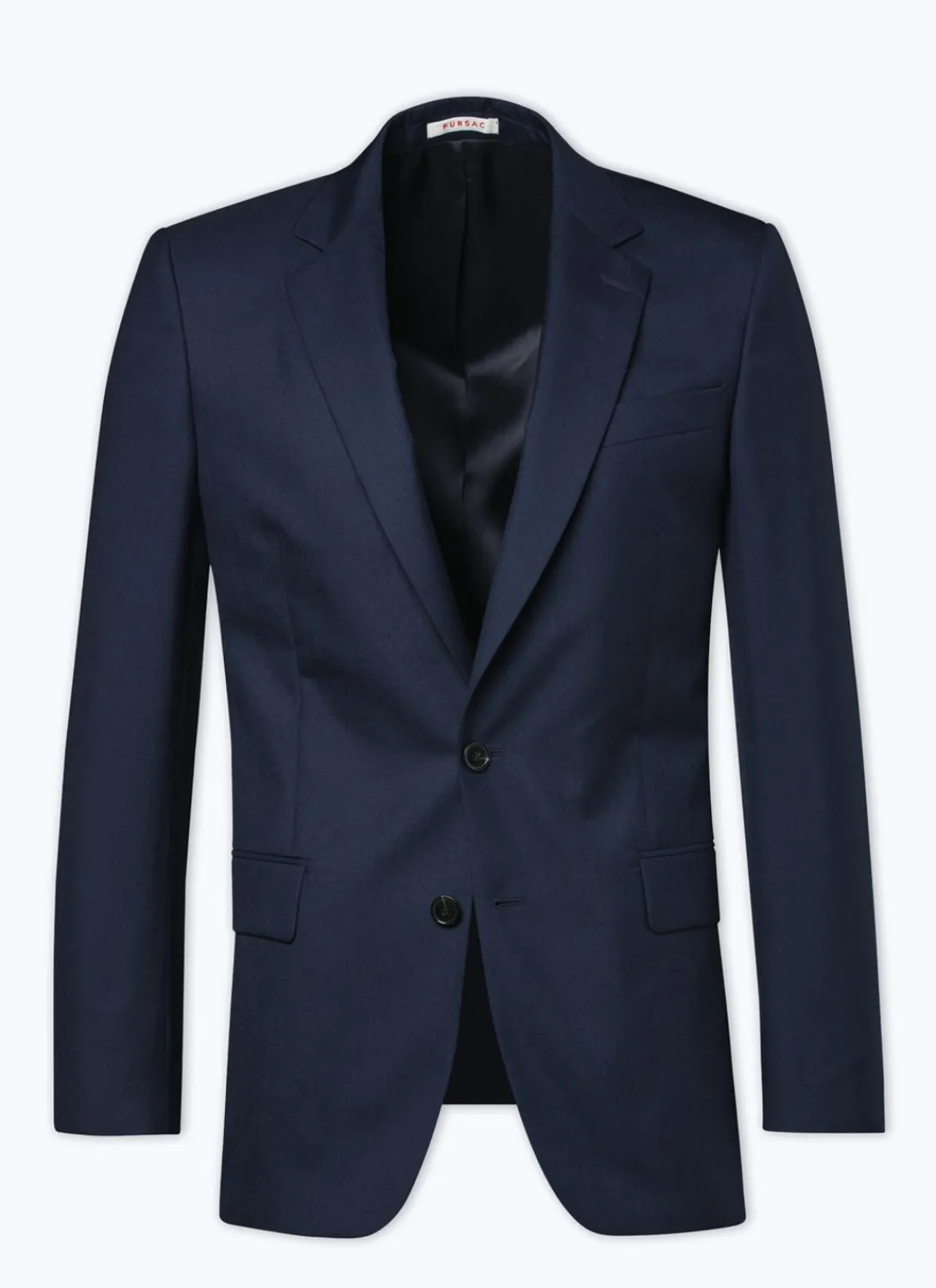 Fursac Certified Fresco Wool Fitted Jacket Navy Blue Cheap