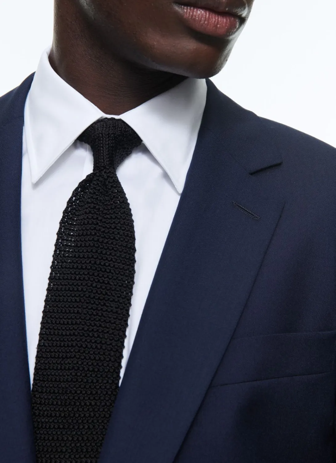 Fursac Certified Fresco Wool Fitted Suit Navy Blue Discount