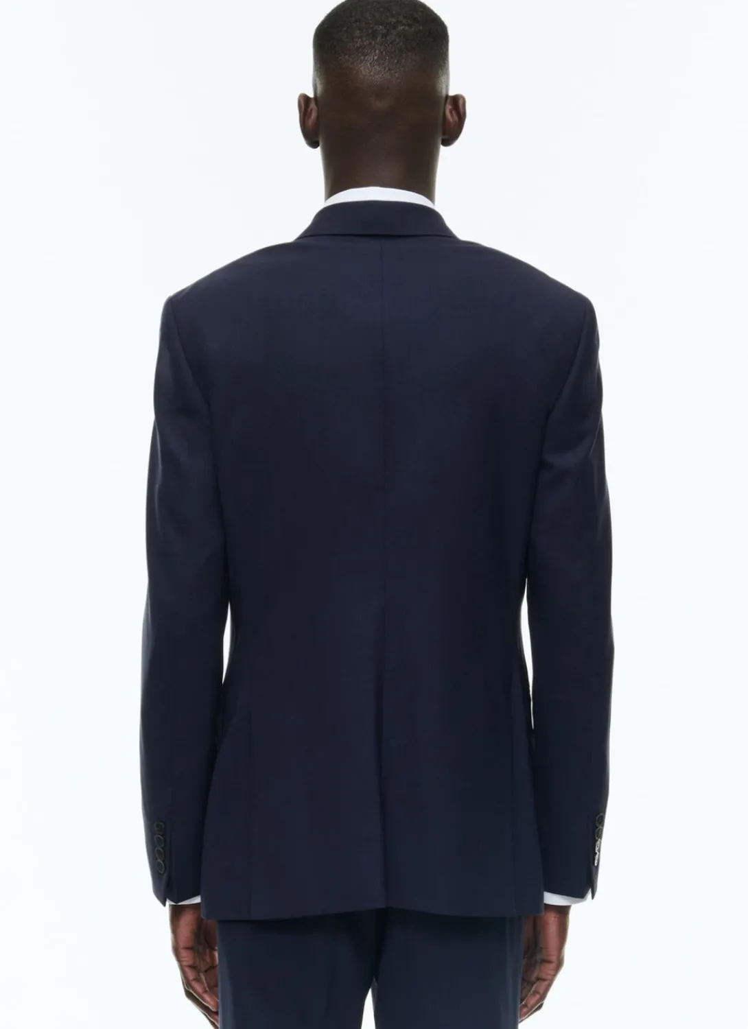 Fursac Certified Wool Double-Breasted Jacket Navy Blue Best Sale