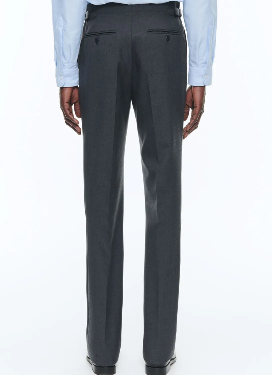 Fursac Certified Wool Fitted Trousers Charcoal Grey New