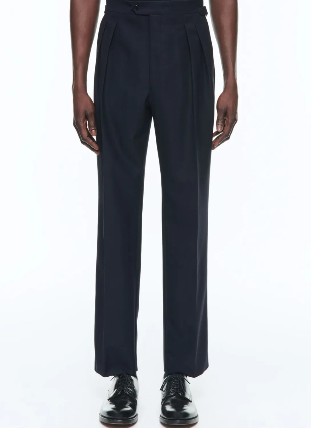 Fursac Certified Wool Houndstooth Suit Navy Blue Cheap