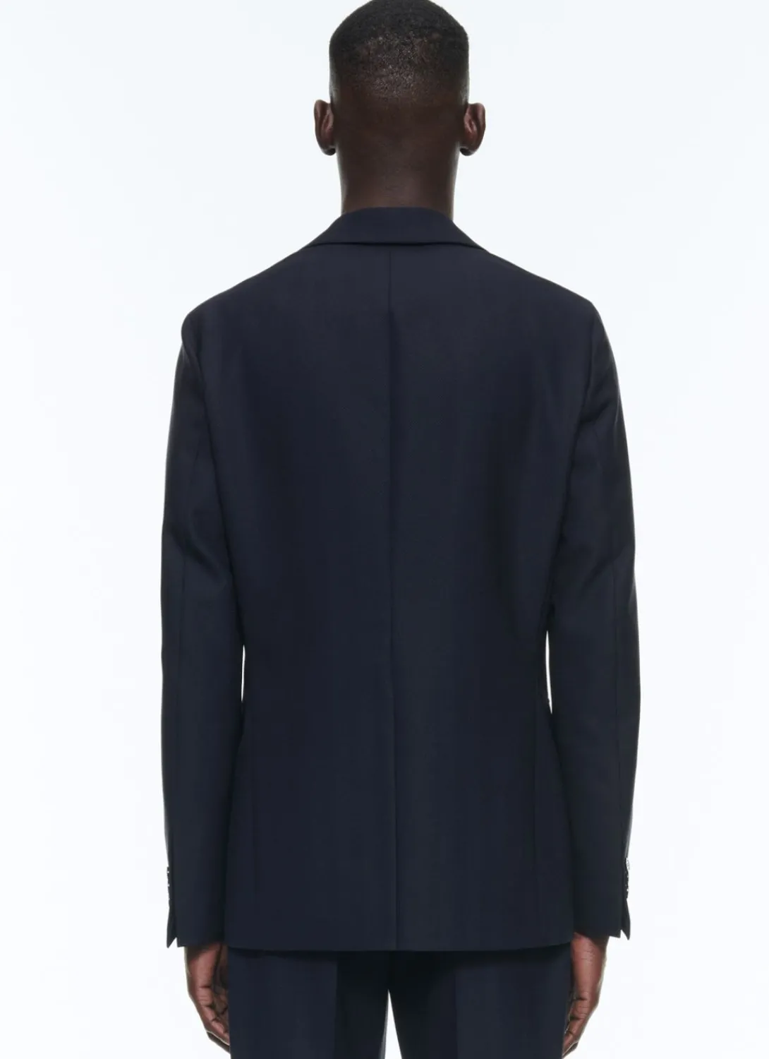 Fursac Certified Wool Houndstooth Suit Navy Blue Cheap