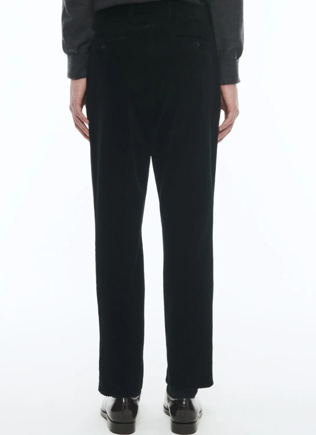 Fursac Corduroy Straight Trousers Black Best Sale