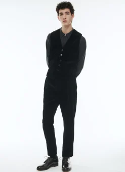 Fursac Corduroy Suit Waistcoat Black Best Sale