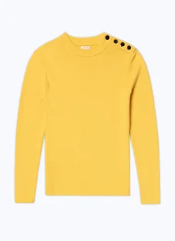 Fursac Cotton And Certified Wool Sweater Yellow Store