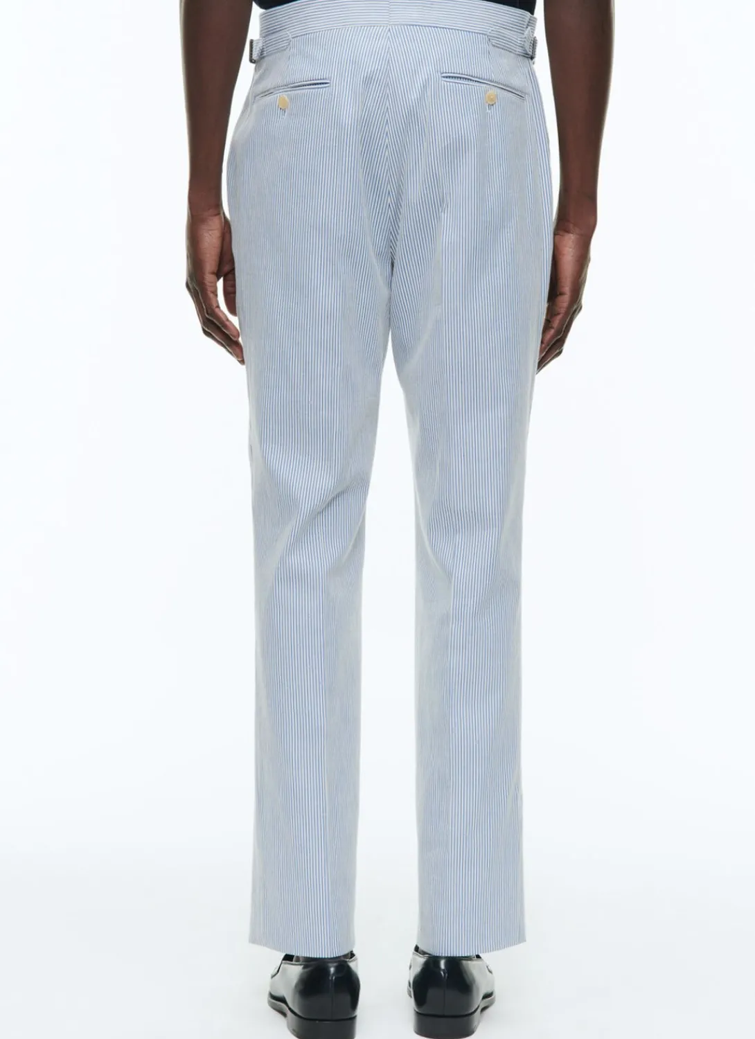 Fursac Cotton Canvas Trousers With Stripes White And Sky Blue Stripes Fashion