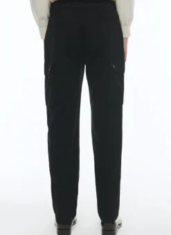 Fursac Cotton Cargo Trousers With Multipockets Black Discount