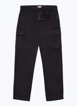 Fursac Cotton Cargo Trousers With Multipockets Black Discount
