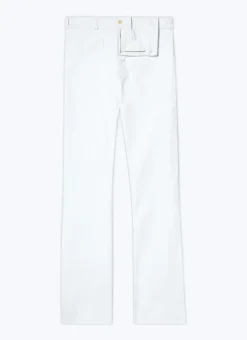 Fursac Cotton Gabardine Flare Trousers White Shop