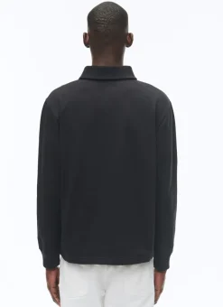 Fursac Cotton Jersey Shawl Collar Sweatshirt Black Cheap