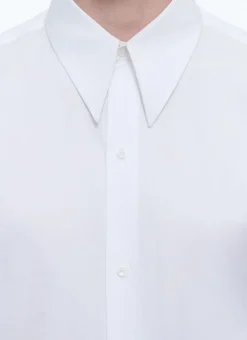 Fursac Cotton Poplin Shirt With Spear Collar White Cheap