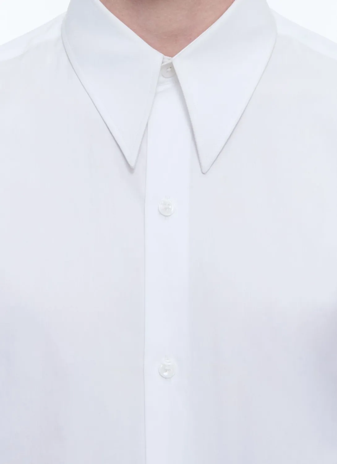 Fursac Cotton Poplin Shirt With Spear Collar White Cheap