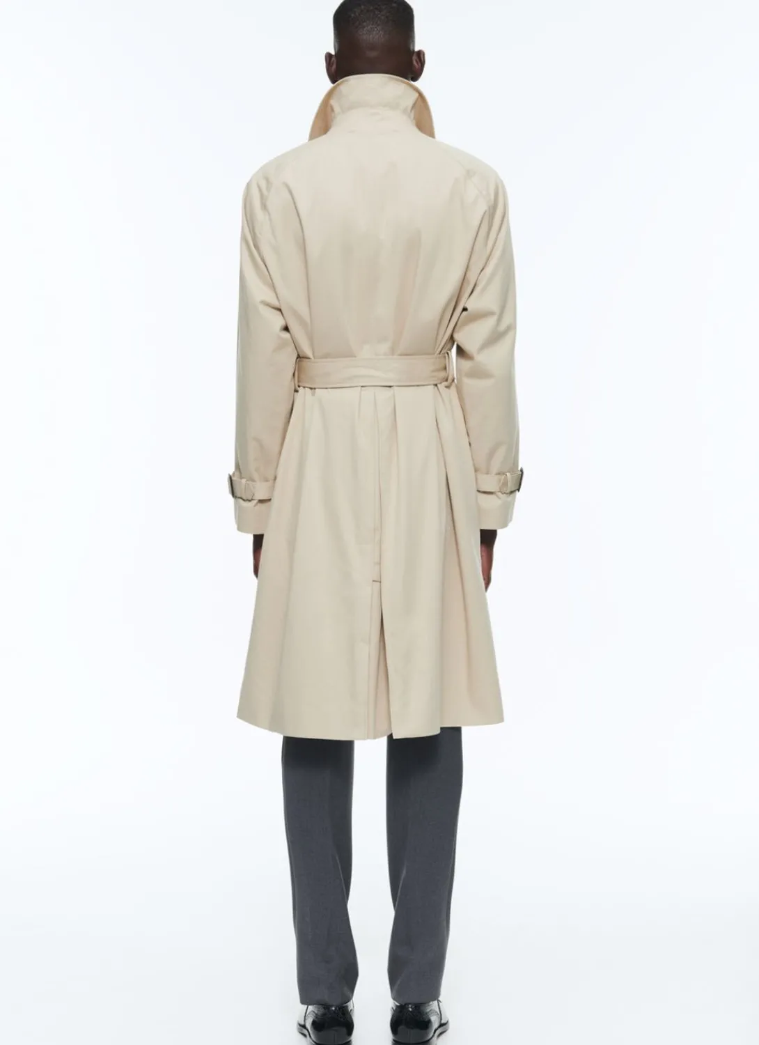 Fursac Cotton Serge Long Coat With Belt Beige Best