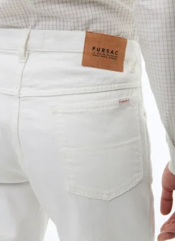 Fursac Cotton Serge 5-Pocket Trousers White Hot