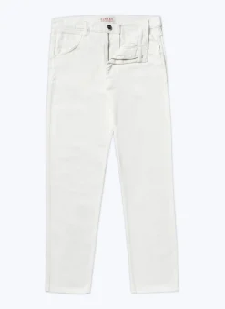 Fursac Cotton Serge 5-Pocket Trousers White Hot
