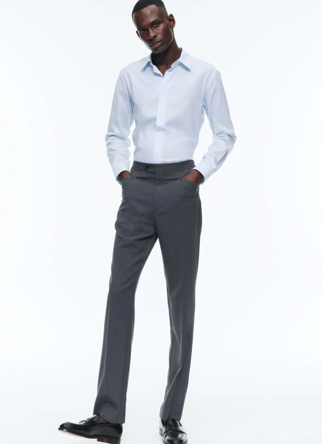 Fursac Cotton Shirt With Straight Collar Sky Blue - Micro-Design Hot