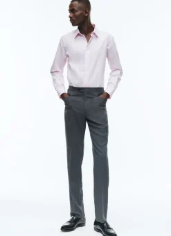 Fursac Cotton Shirt With Straight Collar Pale Pink Sale