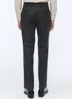 Fursac Grey Wool Flannel Suit Charcoal Grey Store
