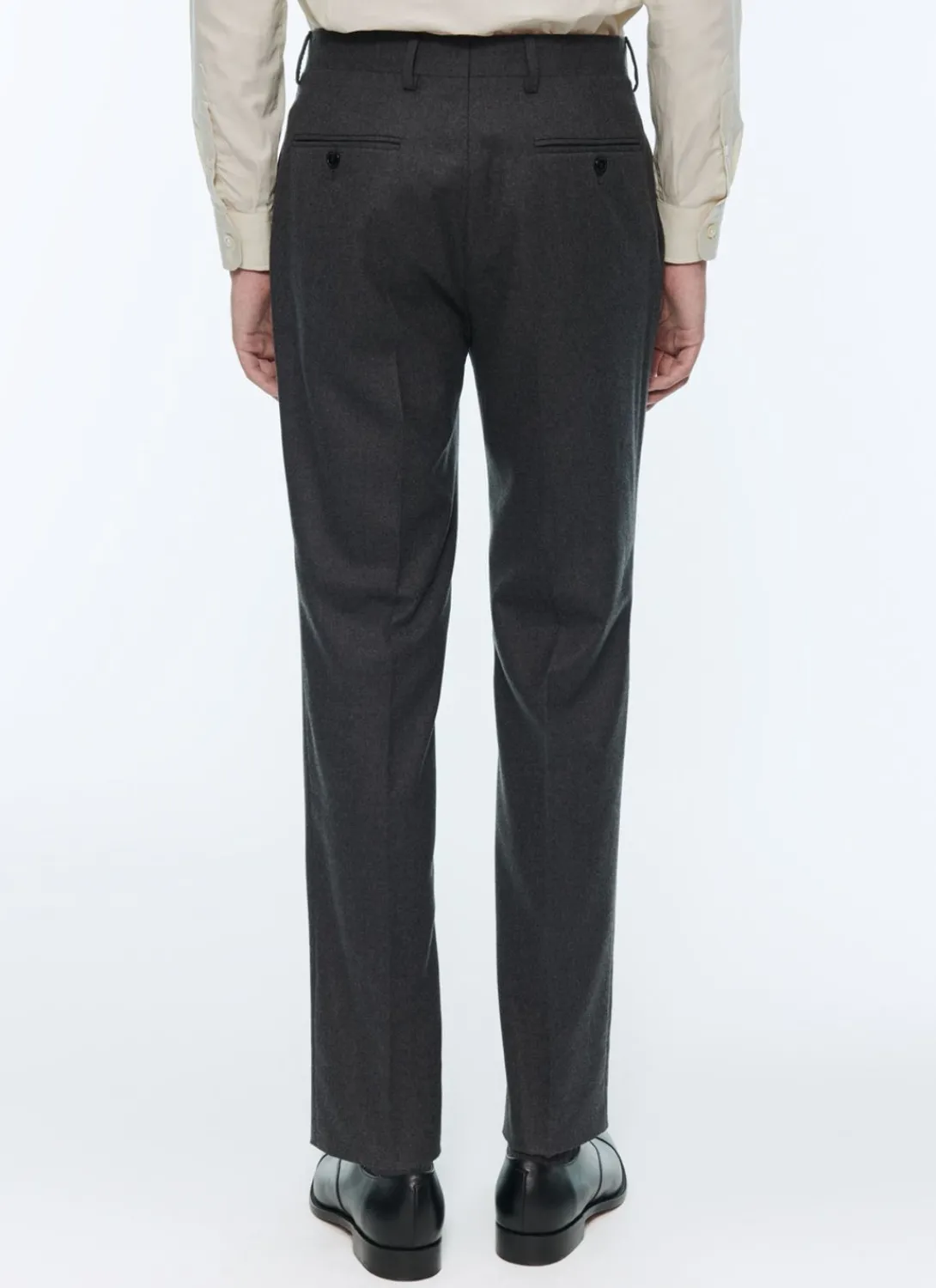 Fursac Grey Wool Flannel Suit Charcoal Grey Store