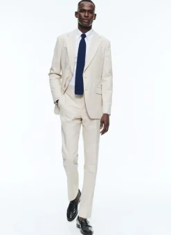 Fursac Linen And Certified Cotton Suit Beige Flash Sale