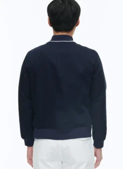 Fursac Linen Effect Cotton Canvas Jacket Navy Blue Flash Sale