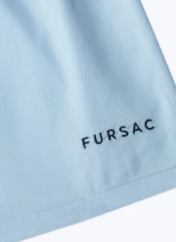 Fursac Lot Of 2 Cotton Boxer Shorts With Embroidery White And Blue - Fursac Embroidery Best Sale