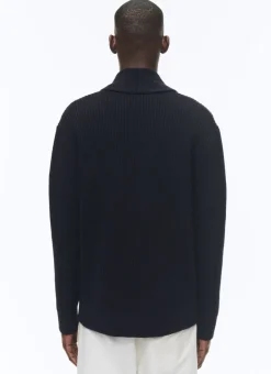 Fursac Merino Wool Cardigan Navy Blue Discount