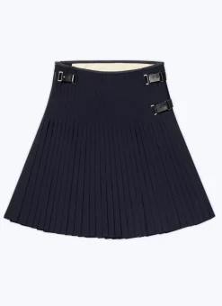 Fursac Mohair And Virgin Wool Scottish Kilt Navy Blue Cheap