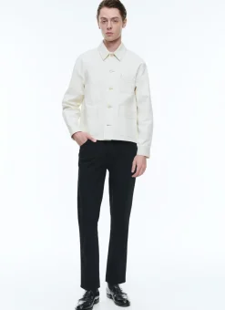 Fursac Organic Cotton Canvas Jacket Ecru Flash Sale