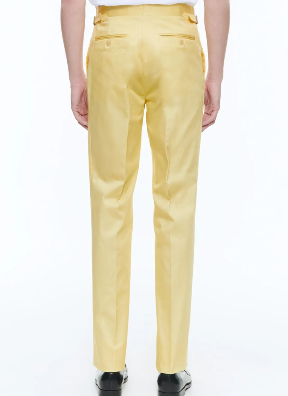 Fursac Organic Cotton Fitted Chino Pants Pale Yellow Sale