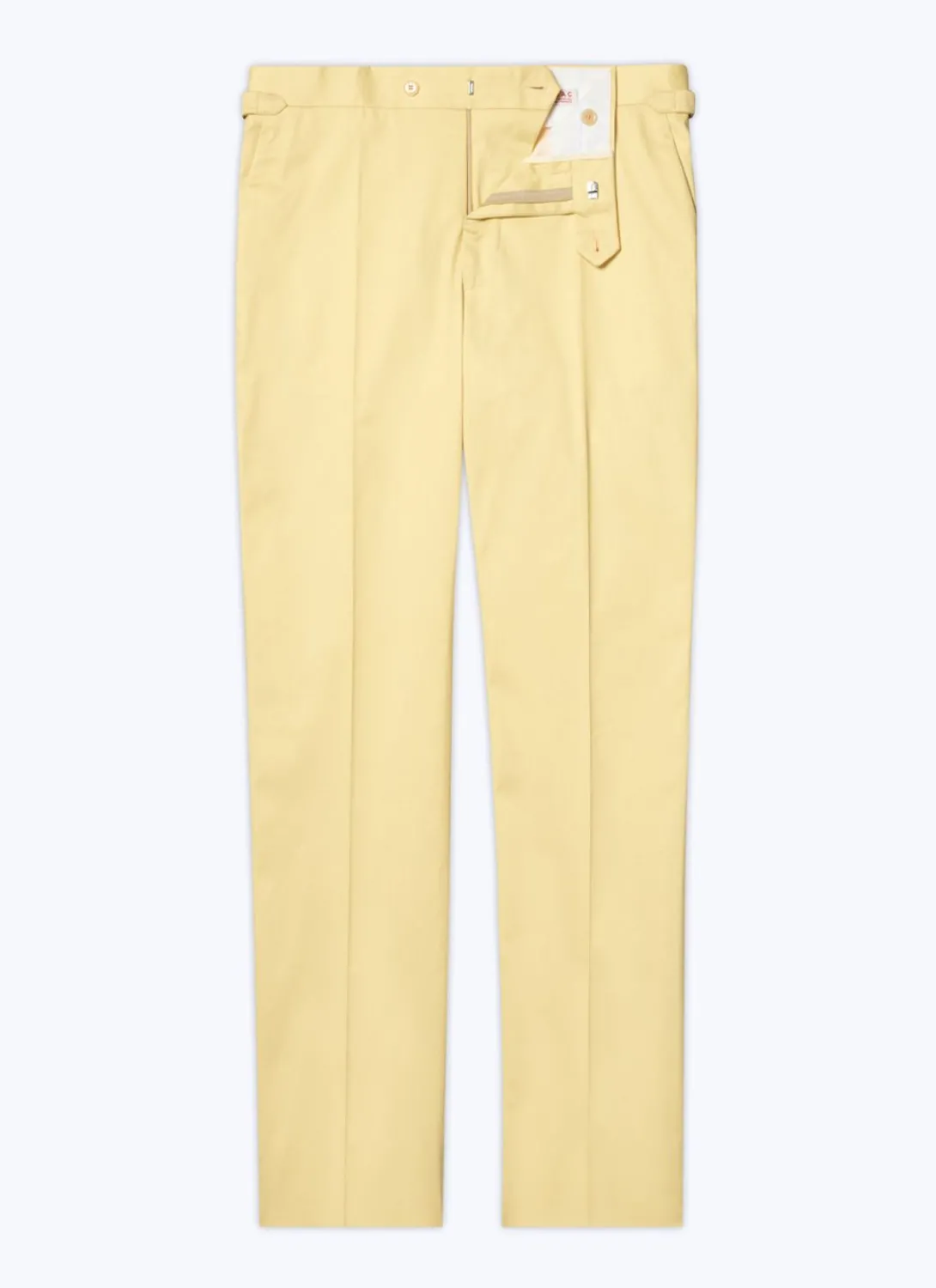Fursac Organic Cotton Fitted Chino Pants Pale Yellow Sale