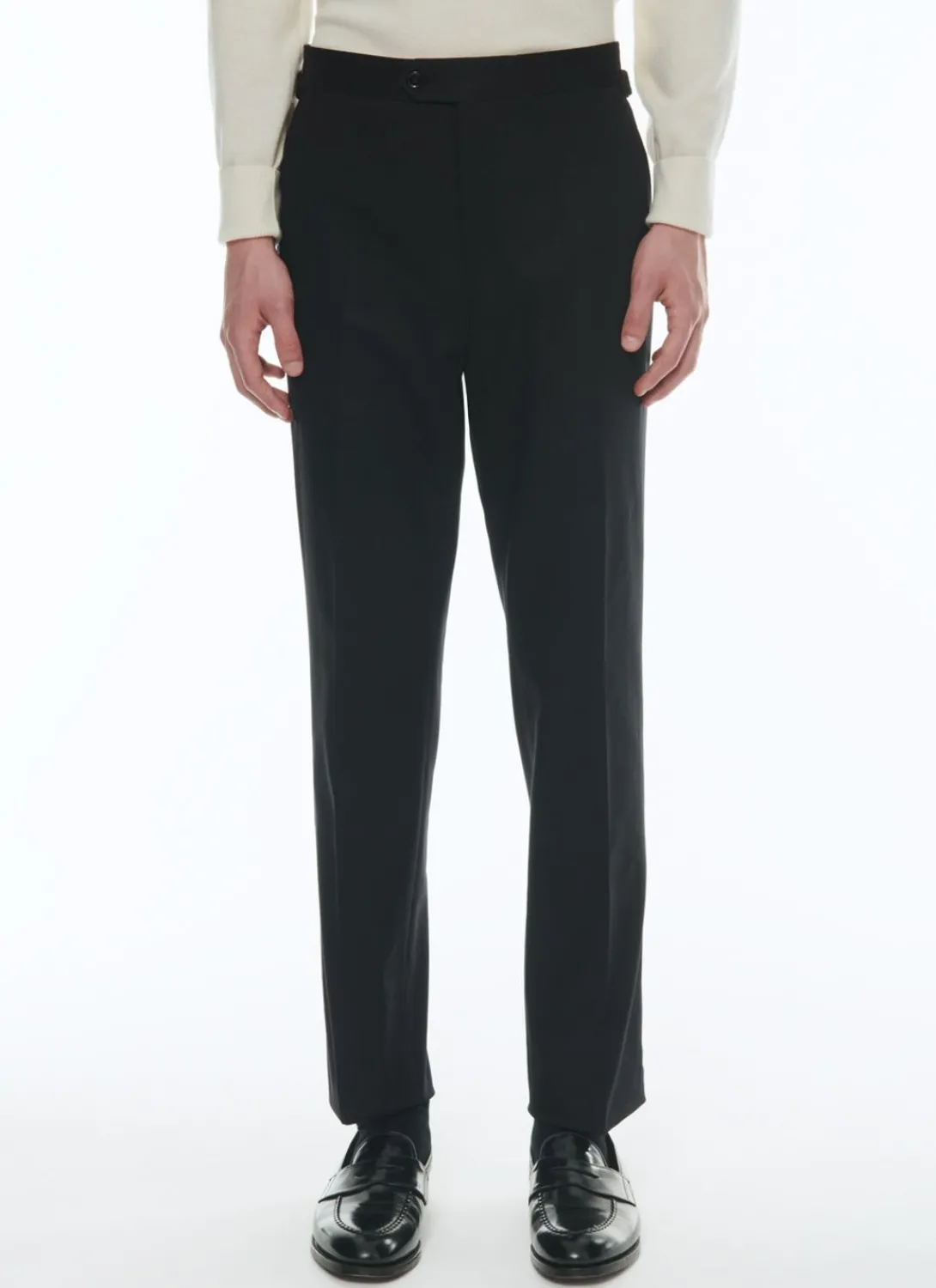 Fursac Organic Cotton Gabardine Chino Trousers Black Shop