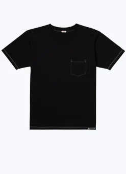 Fursac Organic Cotton Jersey Embroided T-Shirt Black - Fursac Embroidery Fashion