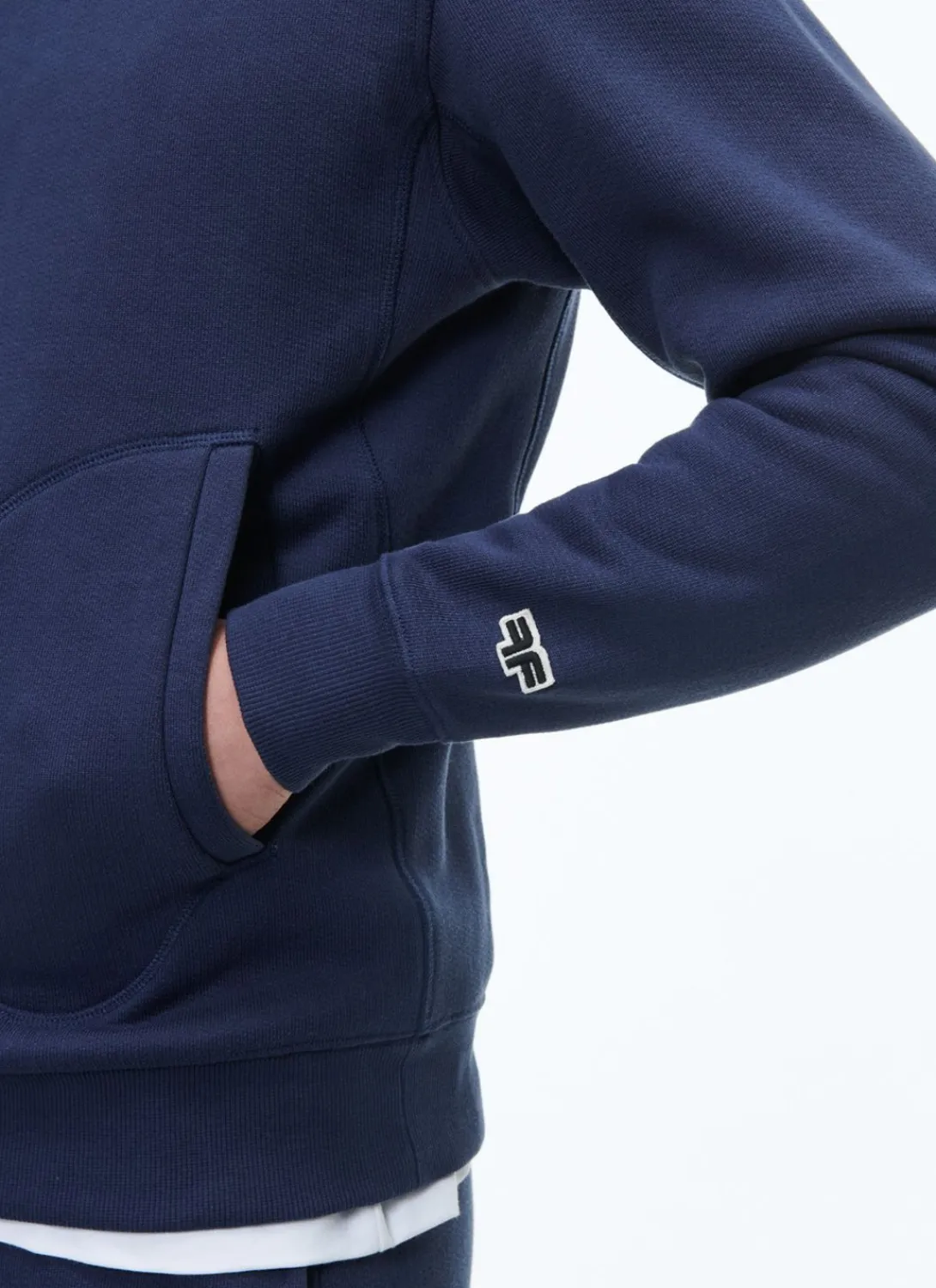 Fursac Organic Cotton Jersey Hoody Navy Blue Cheap