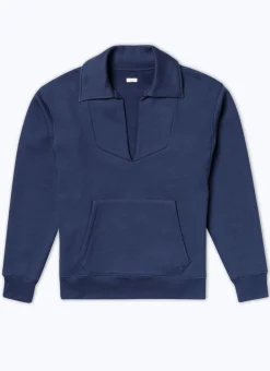 Fursac Organic Cotton Peacoat Sweatshirt Navy Blue Outlet