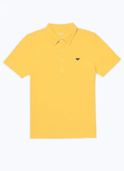 Fursac Organic Cotton Pique Polo Sweater Yellow Fashion