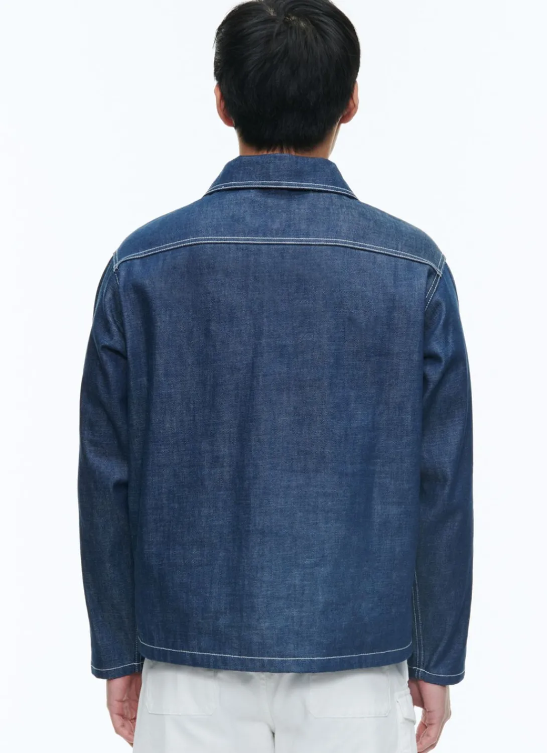 Fursac Organic Cotton Serge Peacoat Denim Blue Fashion