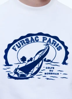 Fursac Organic Cotton Sweatshirt White - Golfe Du Morbihan Yoke Hot