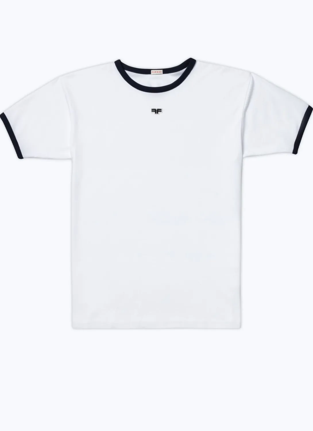 Fursac Organic Cotton T-Shirt With Logo White - Blue Hems Cheap