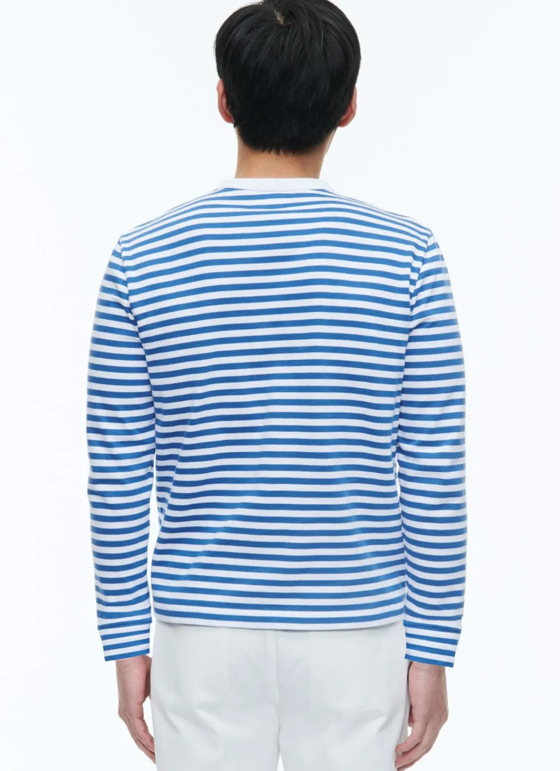 Fursac Organic Cotton T-Shirt With Stripes White And Navy Blue Stripes Discount