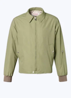 Fursac Ottoman Fabric Jacket Olive Green Fashion