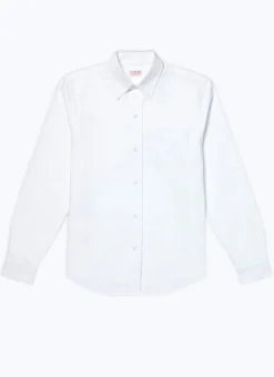 Fursac Oxford Cotton Shirt With Swallow Collar White Best Sale