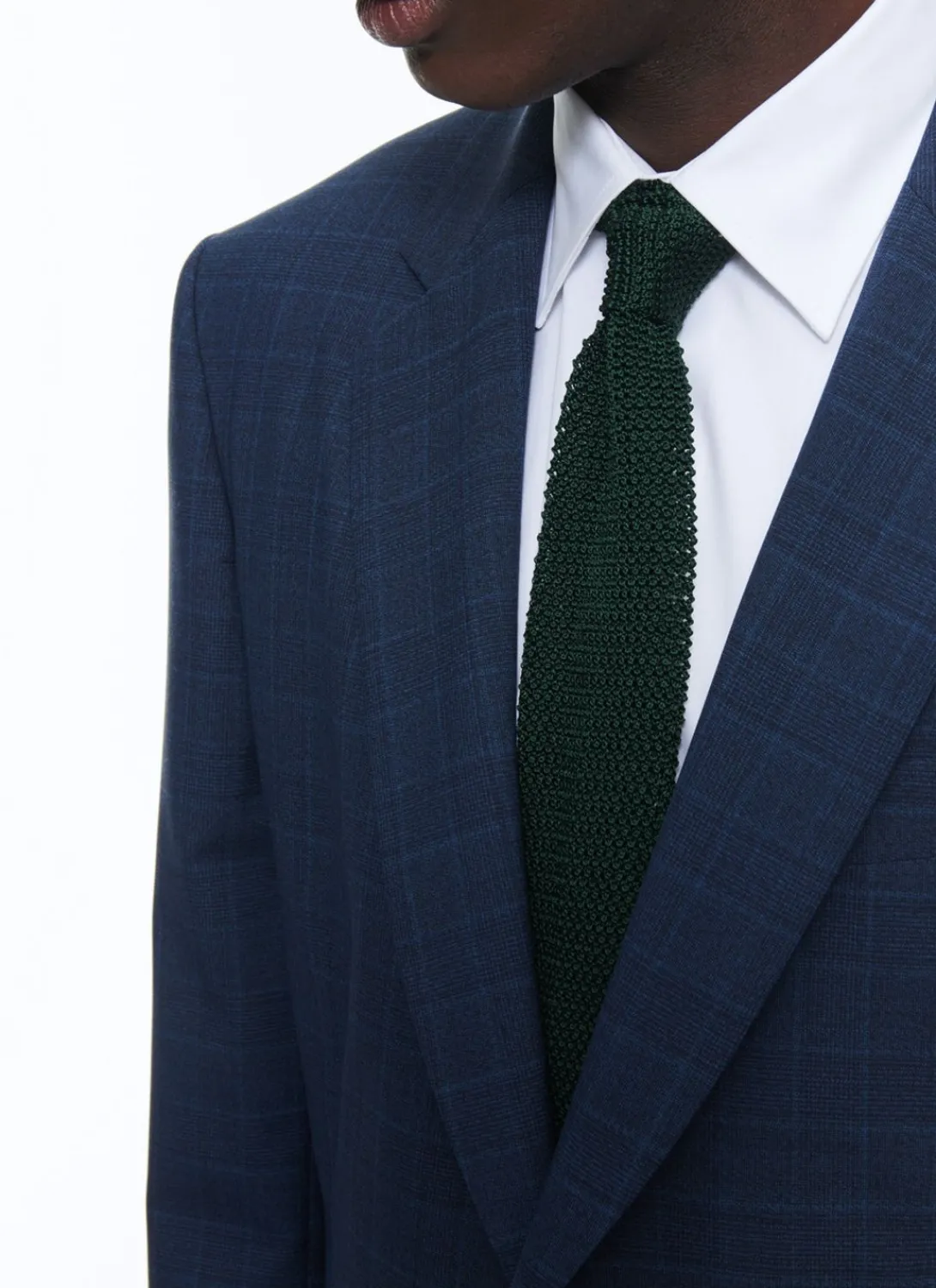 Fursac Prince Of Wales Wool Canvas Suit Navy Blue - Prince Of Wales Pattern Shop