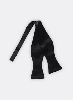 Fursac Satin Bow Tie Black New