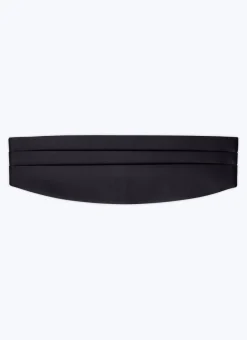 Fursac Satin Pleated Tuxedo Belt Black Discount