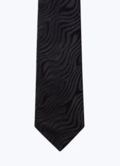 Fursac Silk Jacquard Tie Black Outlet